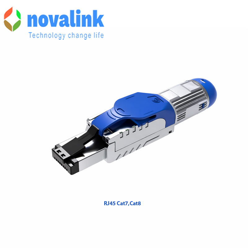 Đầu bấm d&acirc;y mạng cat8A STP novalink tốc độ 40Gbps M&atilde; CC-01-90001 cao cấp